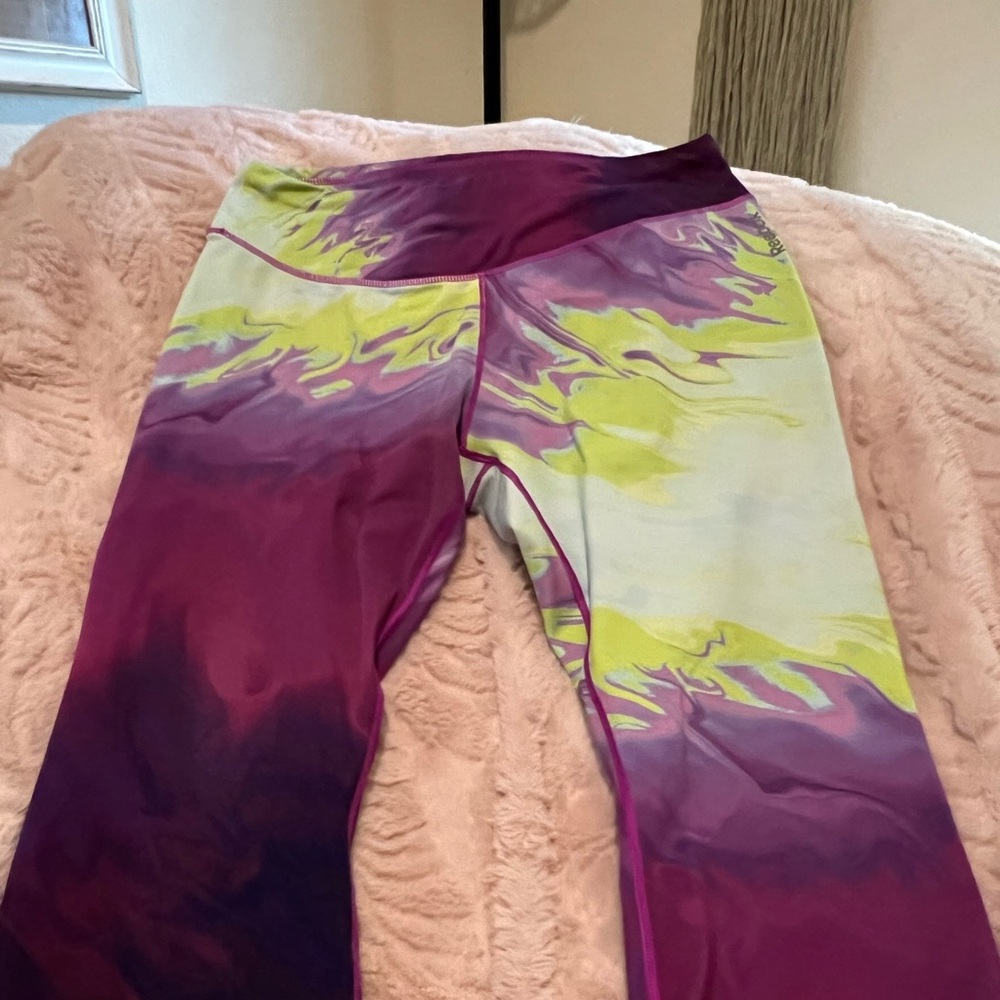 Reebok multi purple running capris